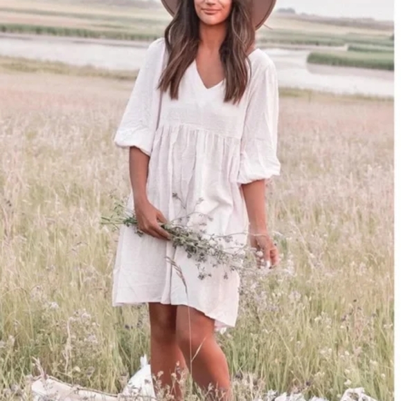 Monk & Lou Swiss Dot Ayanna Flowy Babydoll Dress - Picture 2 of 11